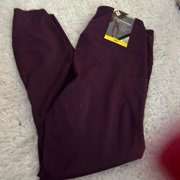 SOLD New Members Mark legging purple plum workout 0455 - Picture 2 of 5